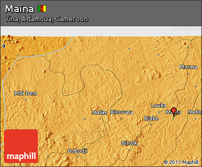 Political 3D Map of Maïna