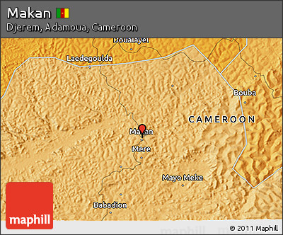 Political 3D Map of Makan