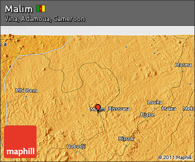 Political 3D Map of Malim