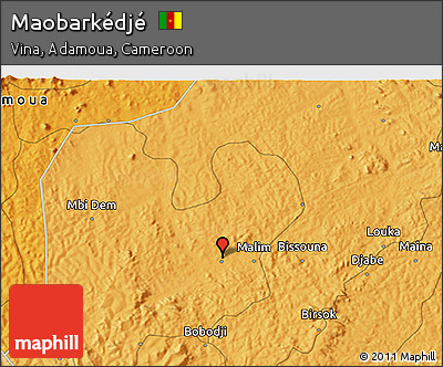 Political 3D Map of Maobarkédjé