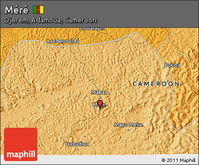 Political 3D Map of Méré