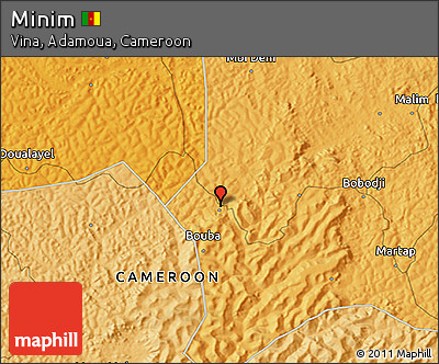 Political 3D Map of Minim