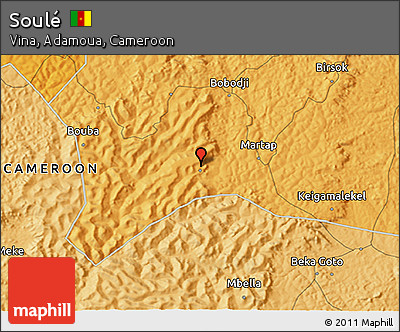 Political 3D Map of Soulé