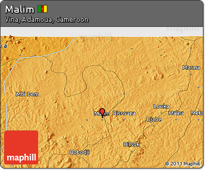 Political 3D Map of Malim