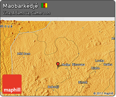 Political 3D Map of Maobarkédjé