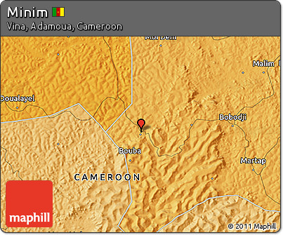 Political 3D Map of Minim