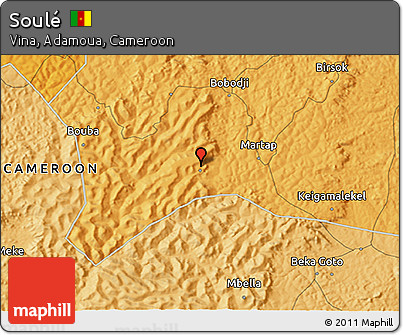 Political 3D Map of Soulé