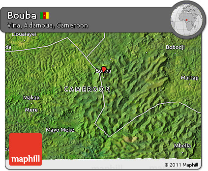Satellite 3D Map of Bouba