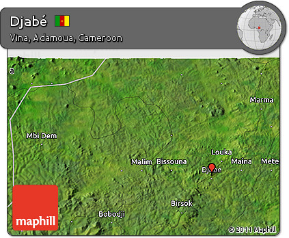 Satellite 3D Map of Djabé