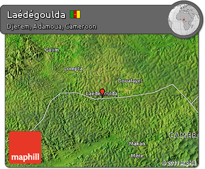 Satellite 3D Map of Laédégoulda