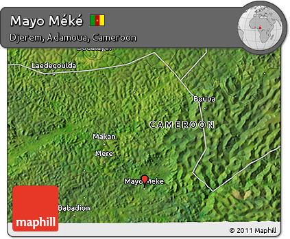 Satellite 3D Map of Mayo Méké