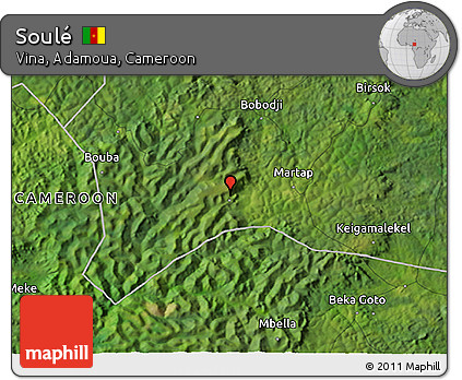 Satellite 3D Map of Soulé