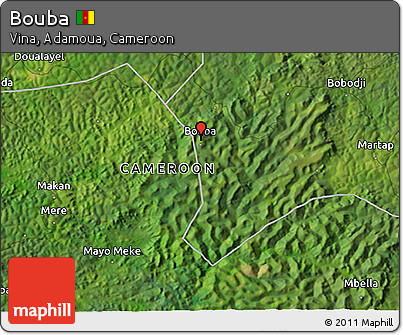 Satellite 3D Map of Bouba