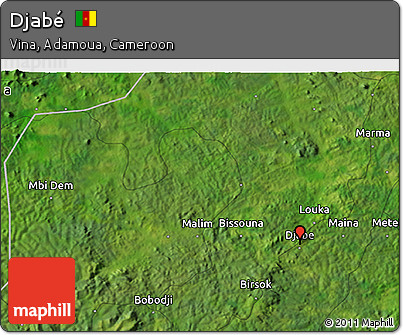 Satellite 3D Map of Djabé