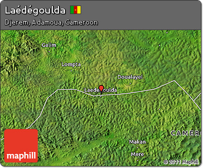Satellite 3D Map of Laédégoulda