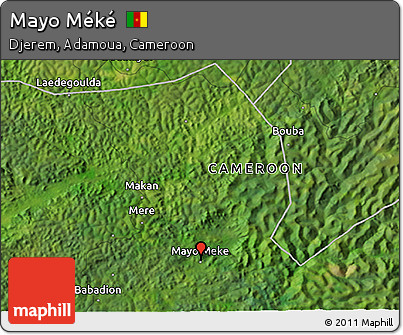 Satellite 3D Map of Mayo Méké