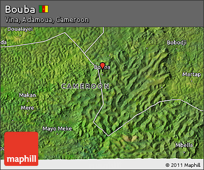Satellite 3D Map of Bouba
