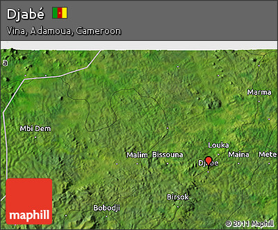 Satellite 3D Map of Djabé