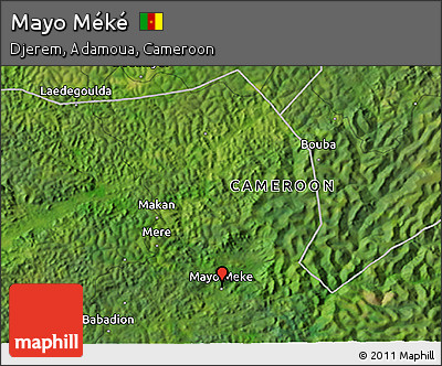 Satellite 3D Map of Mayo Méké