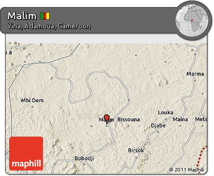 Shaded Relief 3D Map of Malim