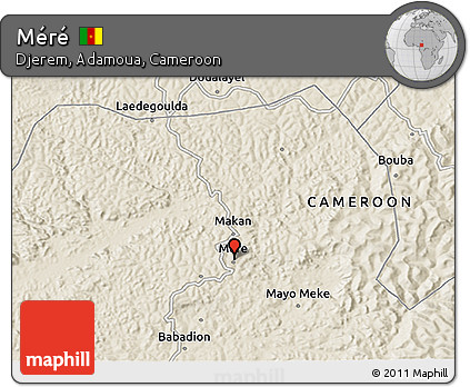 Shaded Relief 3D Map of Méré