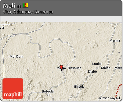 Shaded Relief 3D Map of Malim