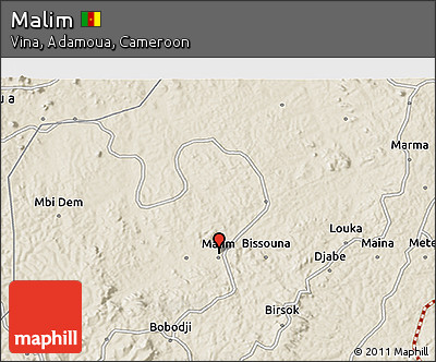 Shaded Relief 3D Map of Malim