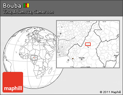 Blank Location Map of Bouba