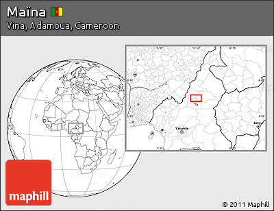 Blank Location Map of Maïna
