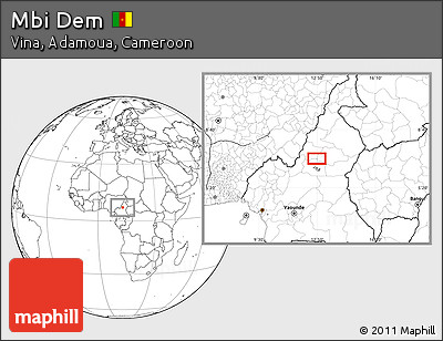 Blank Location Map of Mbi Dem