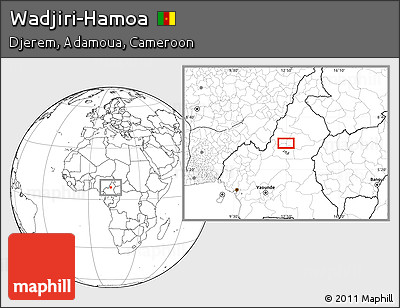 Blank Location Map of Wadjiri-Hamoa