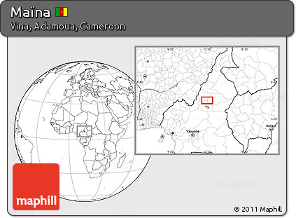 Blank Location Map of Maïna