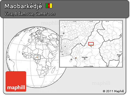 Blank Location Map of Maobarkédjé
