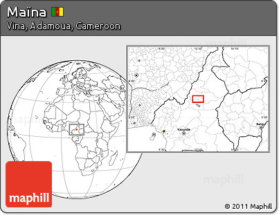 Blank Location Map of Maïna