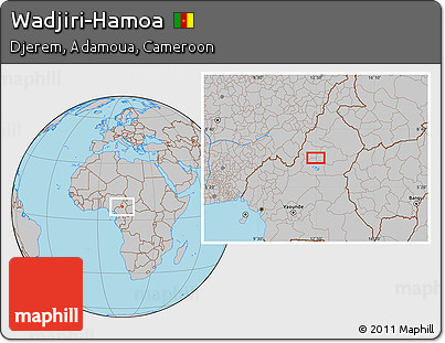 Gray Location Map of Wadjiri-Hamoa