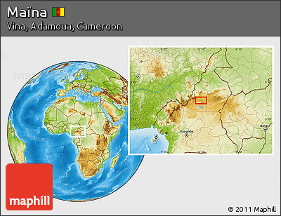 Physical Location Map of Maïna