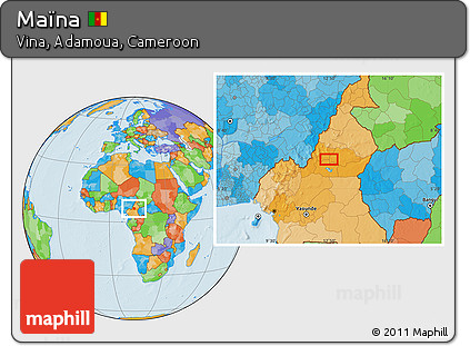Political Location Map of Maïna