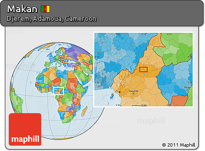 Political Location Map of Makan