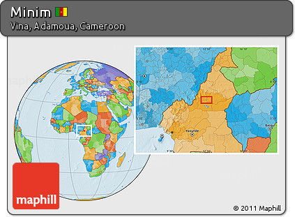 Political Location Map of Minim