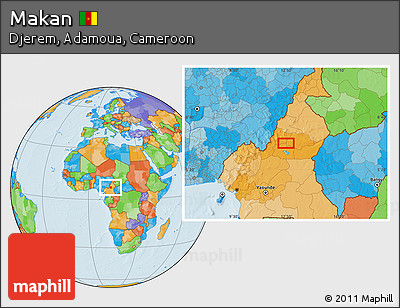 Political Location Map of Makan