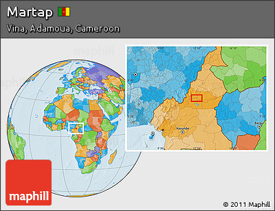 Political Location Map of Martap