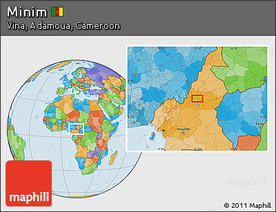 Political Location Map of Minim