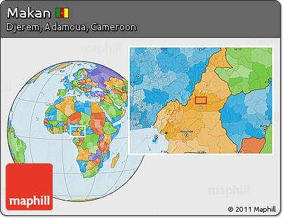 Political Location Map of Makan