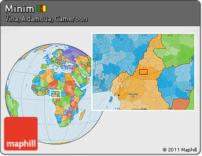 Political Location Map of Minim