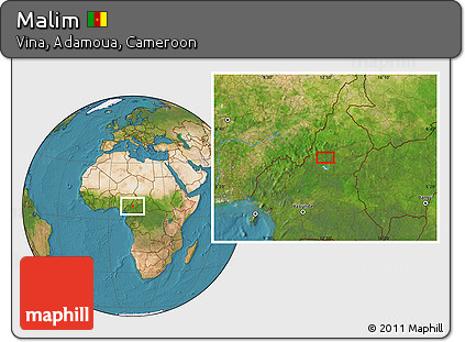 Satellite Location Map of Malim