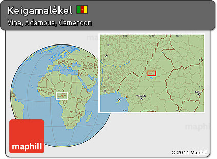 Savanna Style Location Map of Keigamalékel