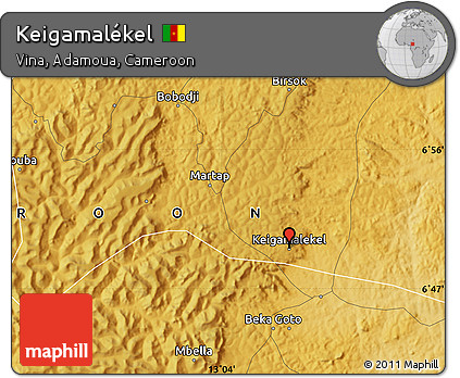 Physical Map of Keigamalékel