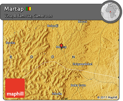 Physical Map of Martap
