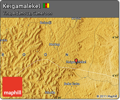 Physical Map of Keigamalékel