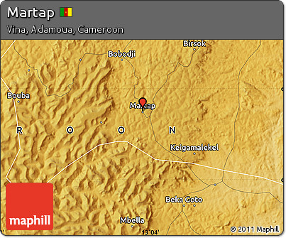 Physical Map of Martap